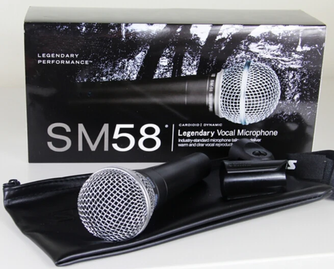 2 шт./лот высокое качество SM, S58 чистый звук ручной проводной микрофон караоке для горячей продажи