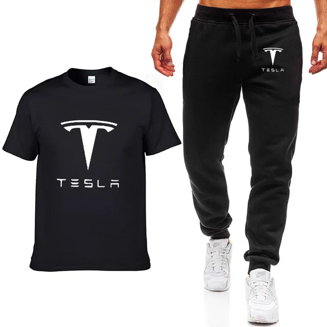 Модные летние мужские футболки для Tesla Car с логотипом и принтом хип-хоп