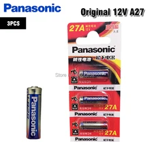 3Pcs Panasonic 12V A27 27A G27A MN27 MS27 GP27A L828 K27A VR27 R27A Alkaline Batterij Voor Alarm deurbel Auto Afstandsbediening