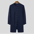 Пикантное Мужское нижнее белье, пижамные костюмы, мужские однотонные комбинезоны с длинным рукавом, однобортные комбинезоны, пижамы, повседневная домашняя одежда