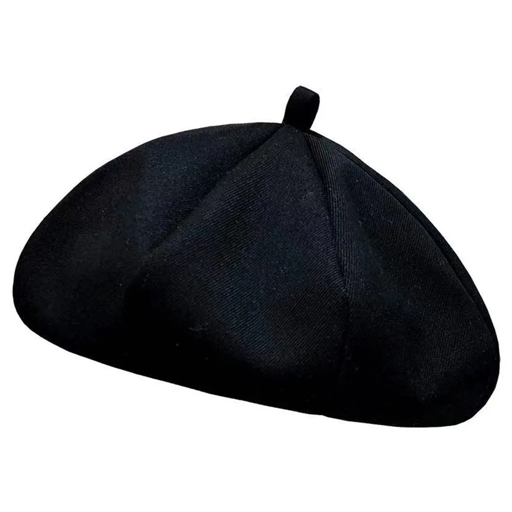 

Ladies Classic British Retro Four Seasons Wild Fashion Solid Color Pure Cotton Polyester Dome Octagonal Artist Painter Beret