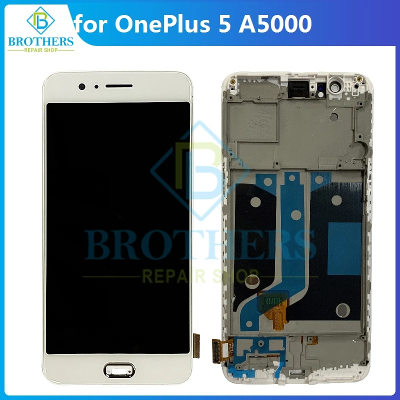 lcd for oneplus 5 lcd screen lcd display for oneplus 5 a5000 lcd assembly touch screen digitizer phone replacement test working free global shipping