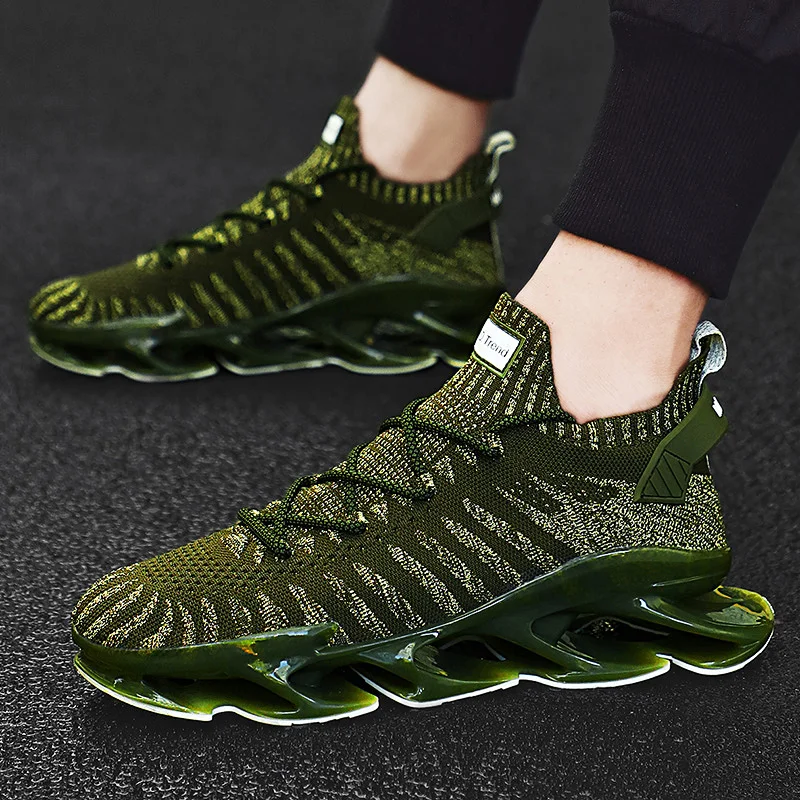 

Men's blade warrior bottom sports running shoes, youth fashion casual flying knit shoescomprehensive training shoes for students