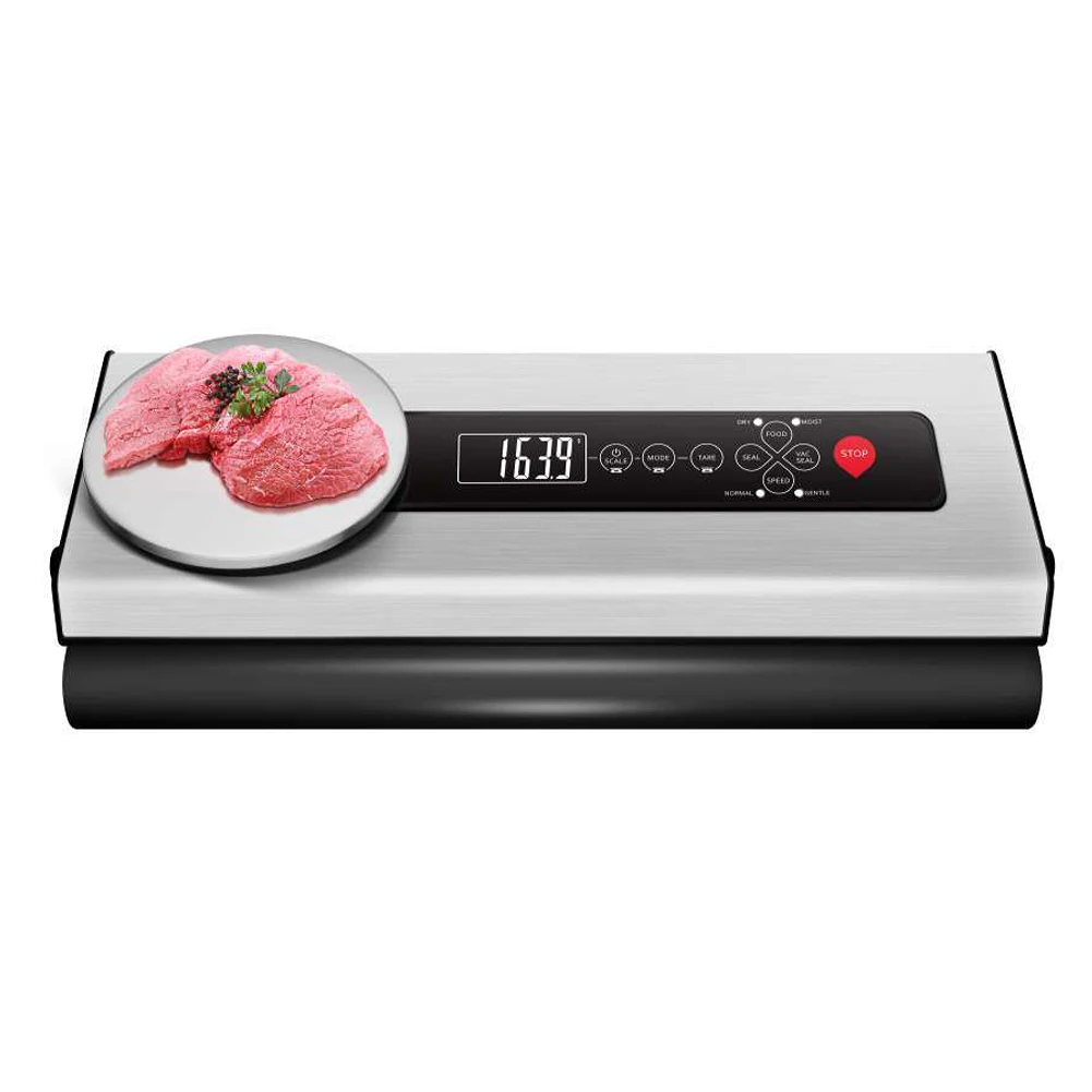 Многофункциональный бытовой вакуумный упаковщик, 120 Вт, пищевой упаковщик, вакуумная упаковочная машина со шкалой
