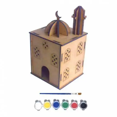 

JoyAndToys мечеть шаблон деревянная игрушка живопись набор 3D пазл сенсорный мотор Монтессори обучение повседневной жизни мастерство Цвет