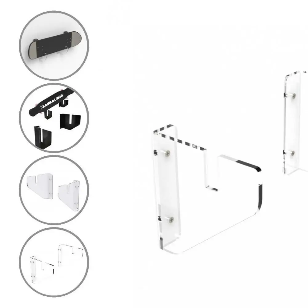 

Portable Acrylic Stable Acrylic Skateboard Wall Rack Bracket Accessory
