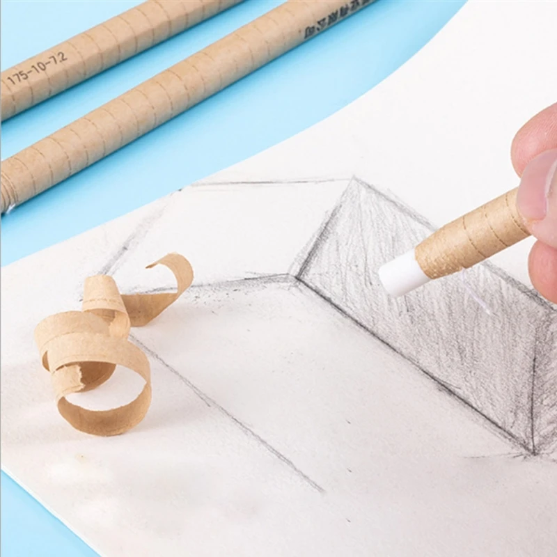 

12pcs Pull Line Roll Paper Pencil Soft Rubber Eraser for Kids Drawing Painting U4LD