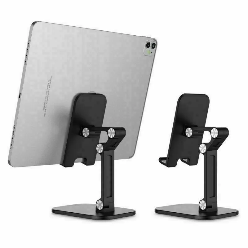 

Foldable Desk Mobile Phone Holder Stand For iPhone iPad Pro Tablet Aluminum Alloy Table Desktop Adjustable Cell Smartphone Stand