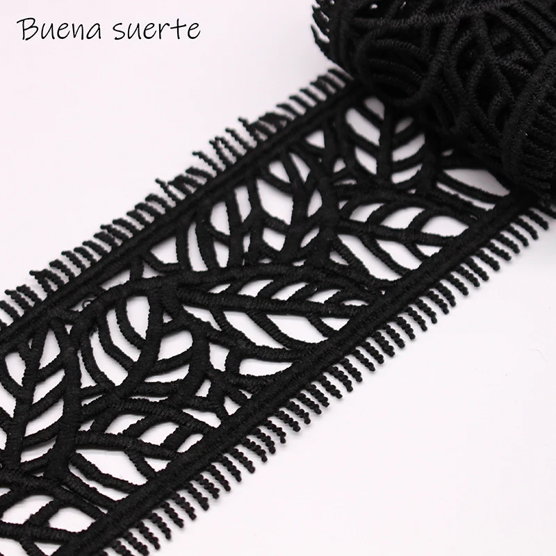 1 ярд 6 5 см высококачественное черно белое платье с текстурой листьев ткань для