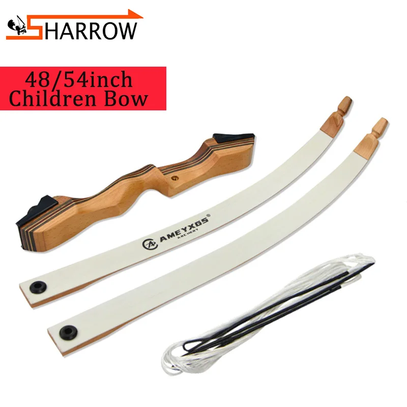 1set 48/54inch Children Recurve Bow 12-16lbs Youth Beginner Shooting Training Competition Childrens Bow Archery Accessories