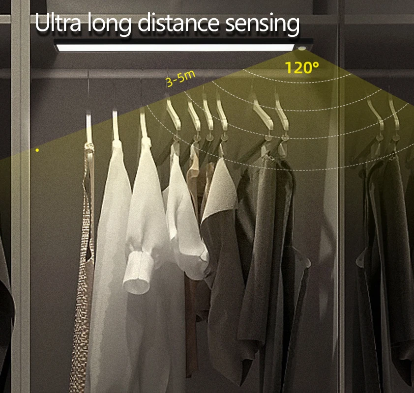 20 40cm ultra thin wireless led usb charging induction lights for kitchen for home night light with motion sensor free global shipping