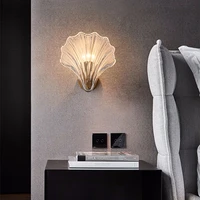 nordic post modern minimalist led wall lamp corridor background wall lamp brass glass wall lamp bedroom bedside wall lamp
