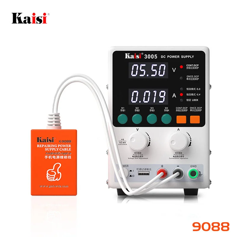 kaisi k 9088 mobile phone repairing power supply cable for iphone 1212mini12 pro12 pro max quickly detect battery failure free global shipping