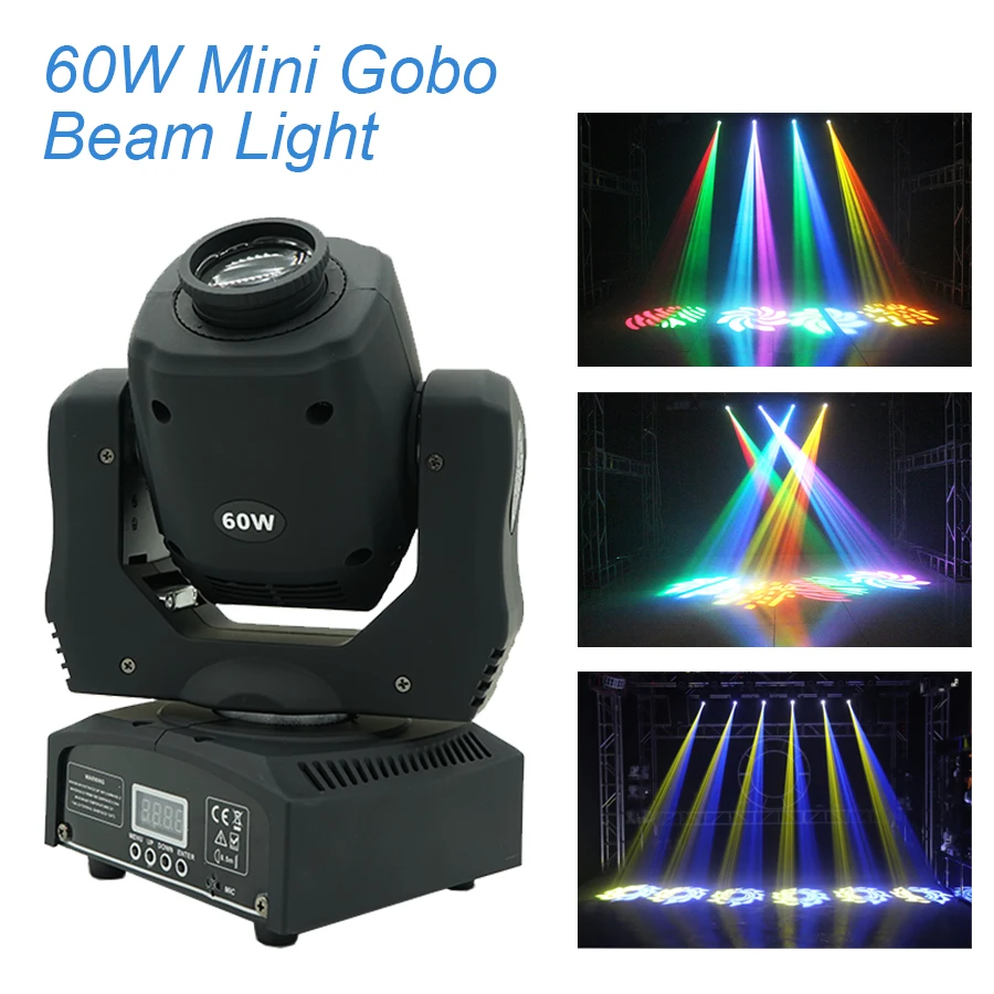 

60W Pattern Beam Moving Head Effect Light Dmx512 Dmx 9/11 Channel (2Pcs/Lot) Stage Light Disco Christmas Decoration