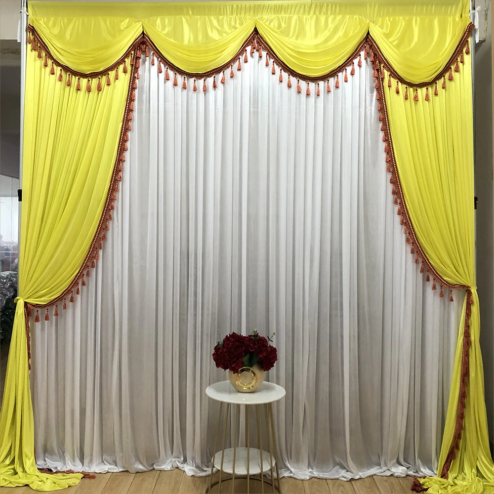 

Ice Silk 3mx3m Swags Drapes Wedding Backdrop Curtain Party Event Decoration