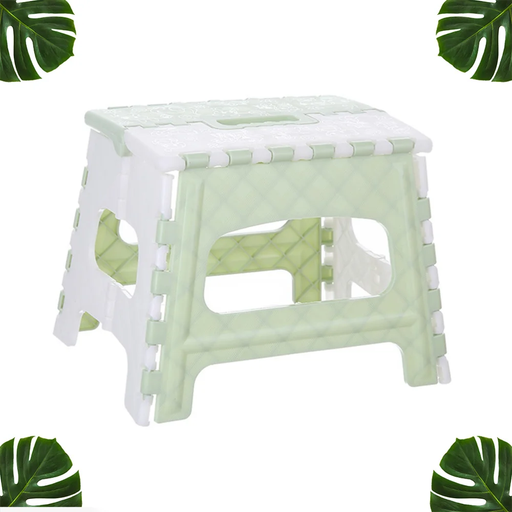 

Practical Folding Stool Convenient Bathroom Small Bench Portable Foldable Stool for Kids Children (Green)