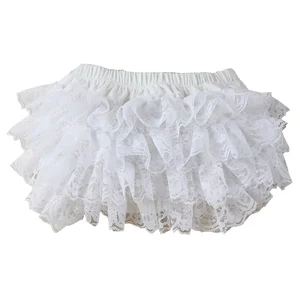 Cute White Color Baby Lace Bloomers Little Girls Ruffles Shorts With 3 Sizes Infant Cotton Underwear in Pakistan