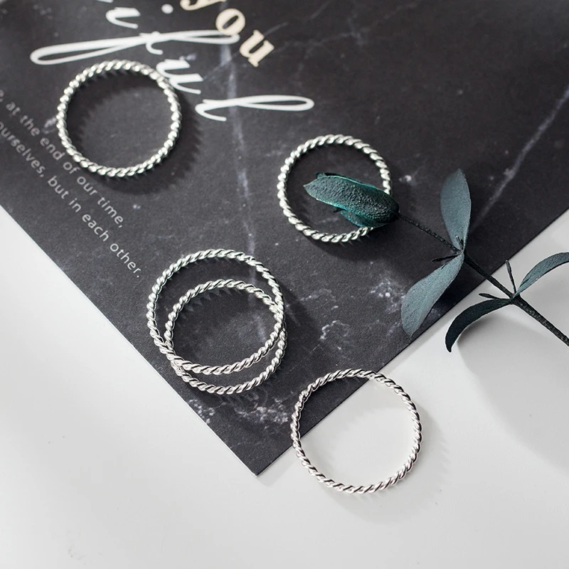 Colusiwei простые минималистичные серебряные тонкие кольца для Для женщин