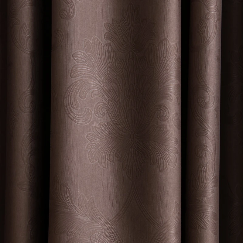 Занавески для спальни плотные серые с 3d-гравировкой JS266C | Дом и сад