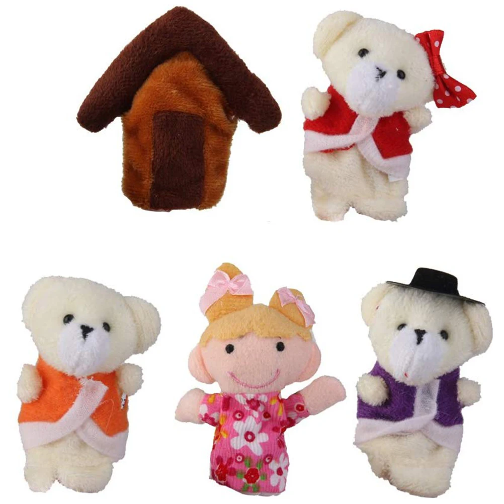 5 шт./компл. мультяшная сказочная кукла на палец детские животные ручные куклы