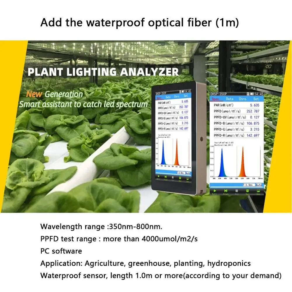 Quantum Par метр для Led лампа сельского хозяйства OHSP350P PAR PPFD измеритель спектра