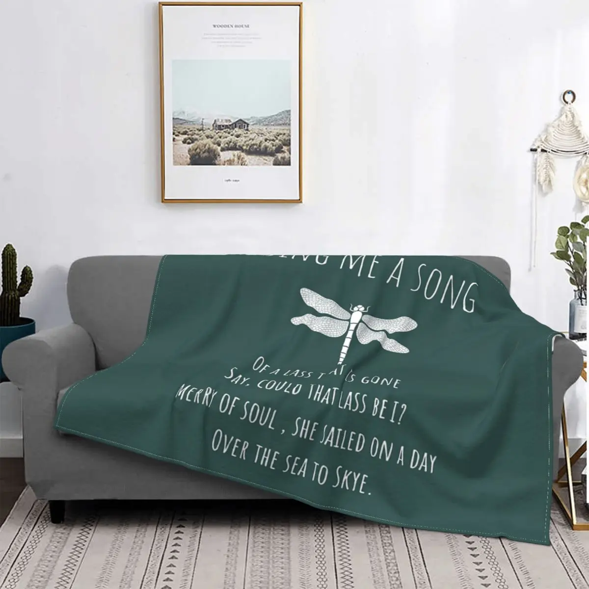 

Sing Me A Song-Manta de background verde azulado oscuro, для cama colcha