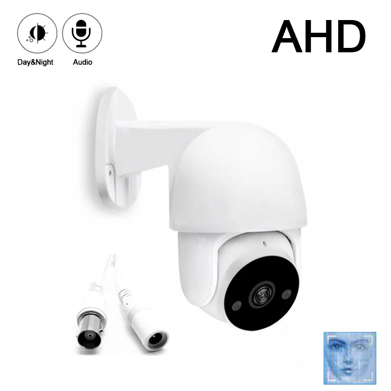 

12V 2A 1080P 2mp CMOS White Plastic Outdoor Waterproof IP66 AHD MINI PTZ Speed Dome Rotate Face Detection Security CCTV Camera