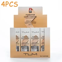 4pcs dropshipping tlm color changing liquid foundation oil control face cover concealer long lasting makeup skin tone foundation