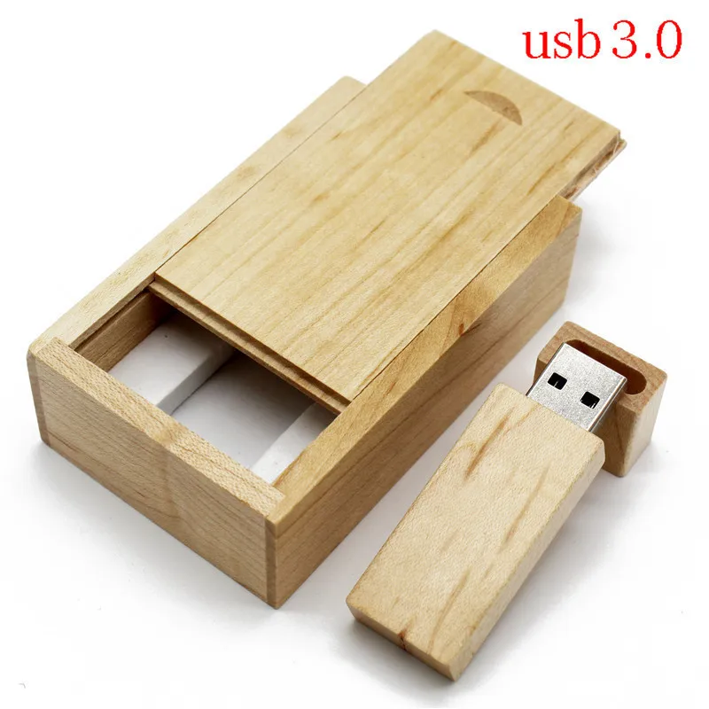 TEXT ME usb3.0 5 цветов кленовое дерево + коробка usb флеш накопитель 4 ГБ 8 16 32 Maple 3 0
