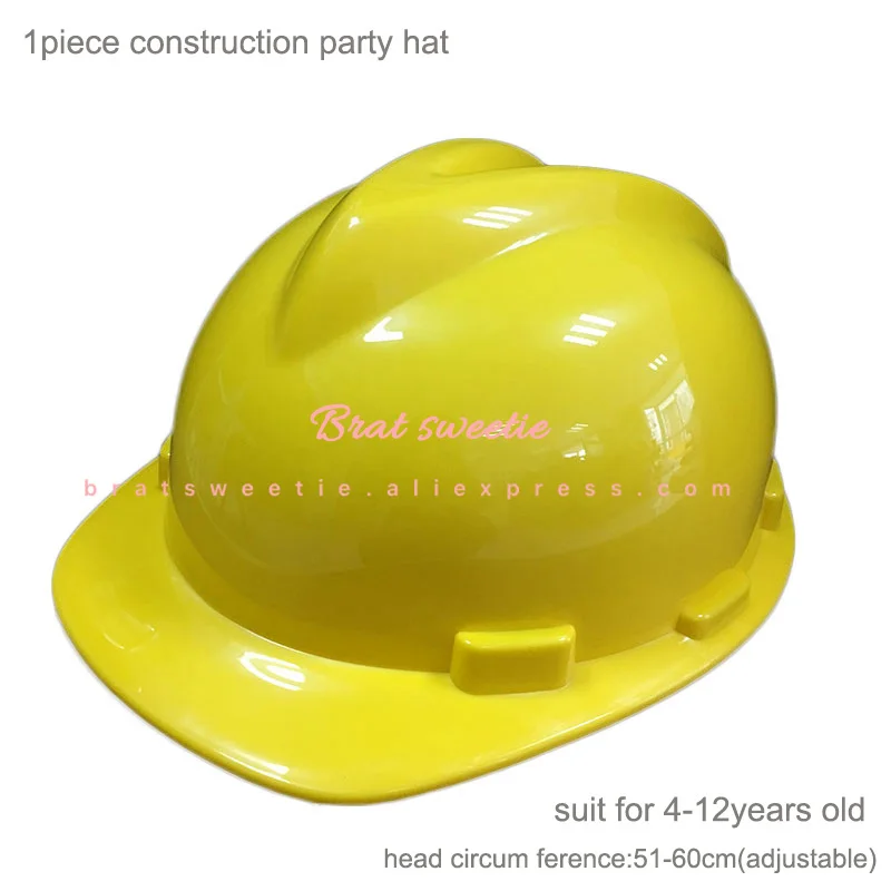 CONST Helmet Строительные вечерние экскаватор Дети Мальчики тематические праздничные товары для дня рождения бумажные тарелки одноразовые трубочки Посуда украшения - Цвет: CONST Helmet