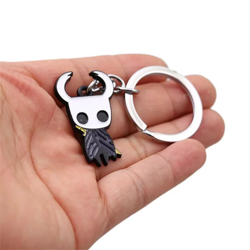 

Hot Game Hollow Knight Necklace Cosplay Costumes Accessories Logo Badge Metal Key Chain Interesting Small Gift