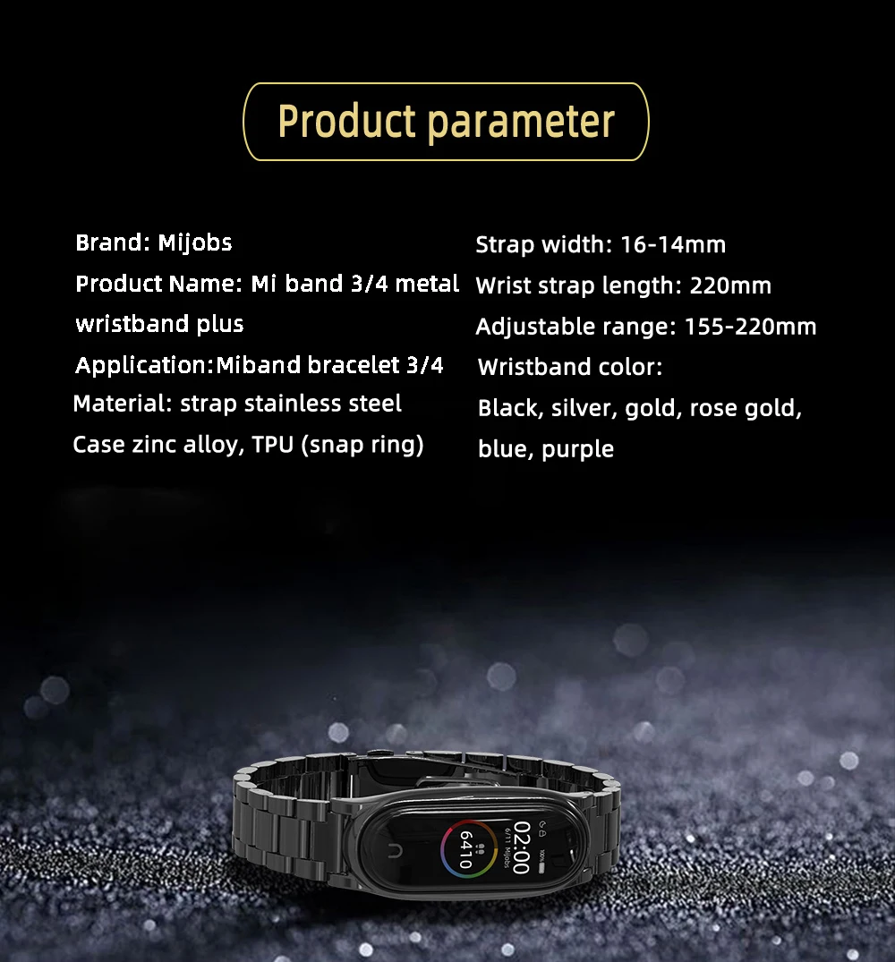Браслет mi jobs mi Band 4 для Xiaomi mi Band 3 4 Смарт-часы браслет Безвинтовой браслет из нержавеющей стали металлический браслет mi band 3 4 Браслеты