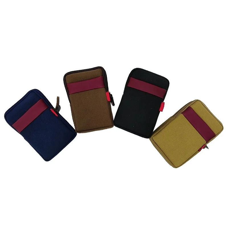 Мужская Ретро универсальная Беговая походная поясная сумка двойная на молнии