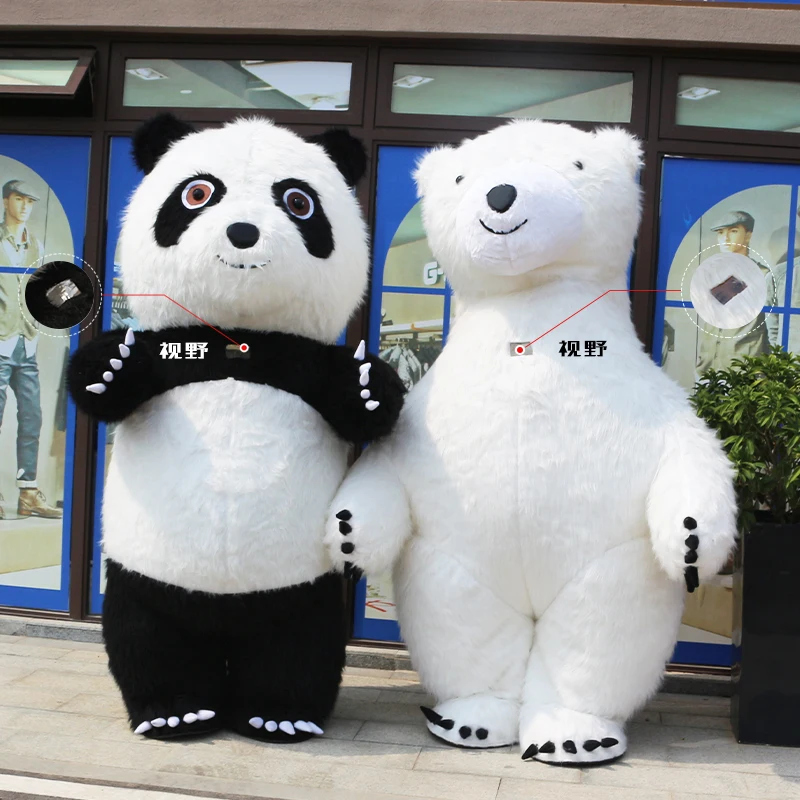 Инфляция панда костюм полярного медведя для рекламы настроить взрослый свадьбы