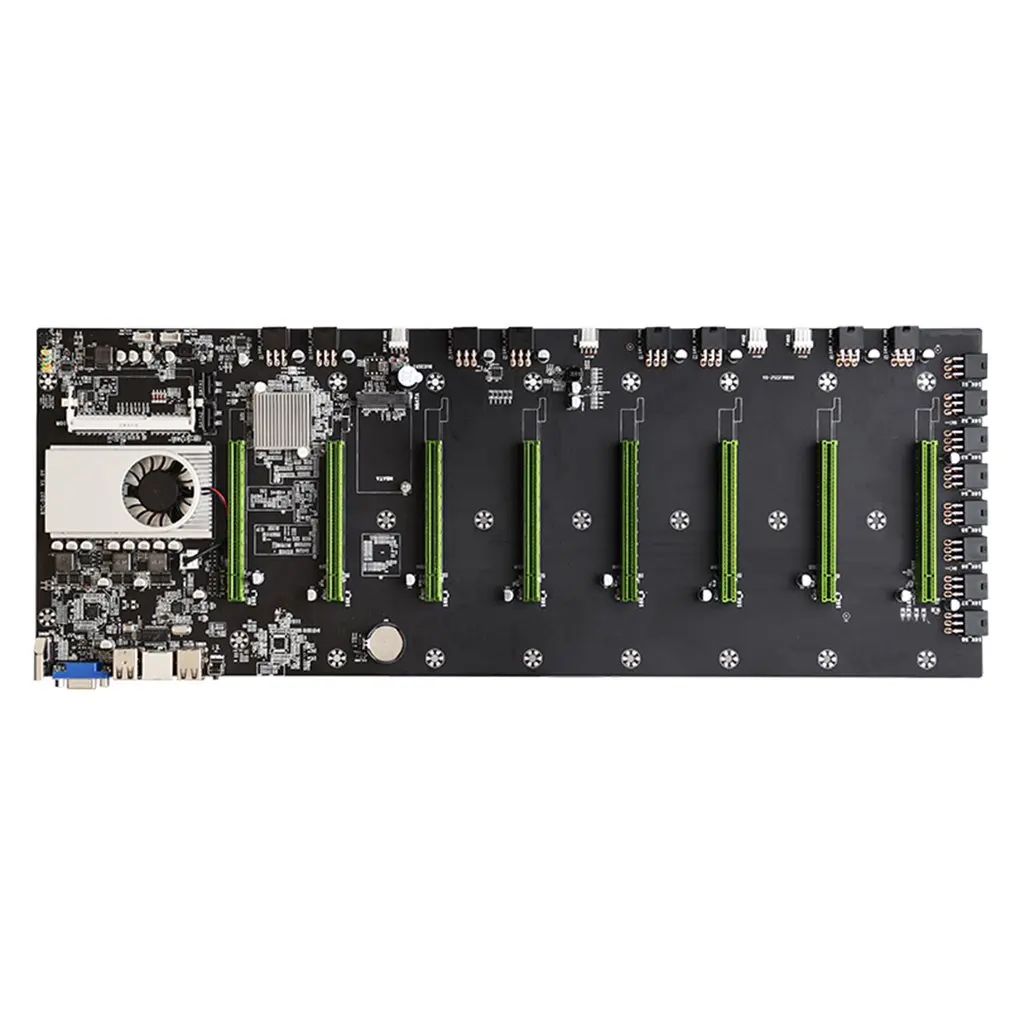 

BTC-D37 Riserless Mining Motherboard 8 GPU Bitcoin Crypto Ethereum Mining Support 10600/1600MHz CPU Sets Auto Accessories