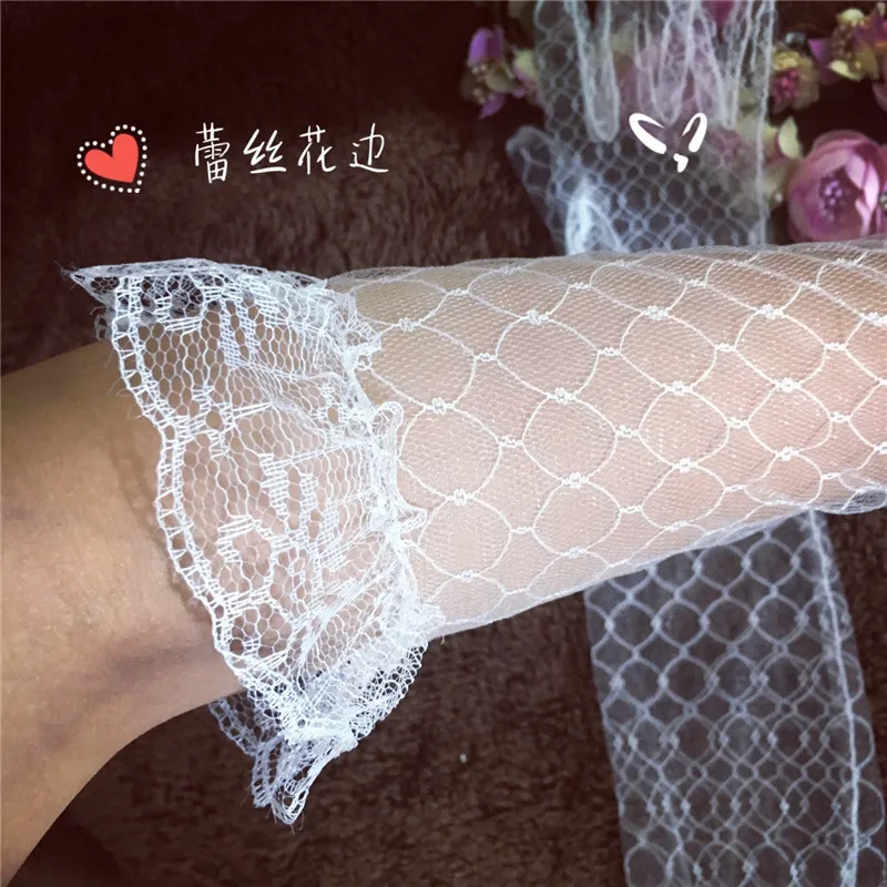 

White/Red Long Women Lace Bride Gloves Elbow Length Full Finger Wedding Accessories White Elbow Length Gloves Wedding Gloves