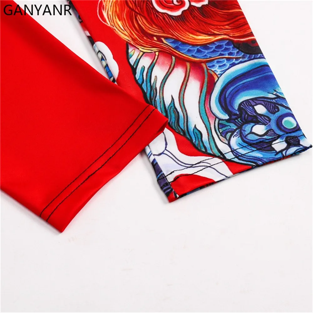 

GANYANR Men Compression Pants Running Tights Sportswear Leggings Gym Fitness Sexy Basketball Sport Yoga Jogging Track Long Cool