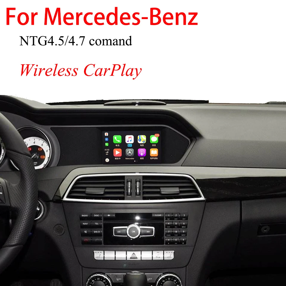 Vehicle Navigation Screen Carplay For Mercedes GL-Class X166 2013 – 2014 Video interface With Android Auto Airplay Rear Camera |