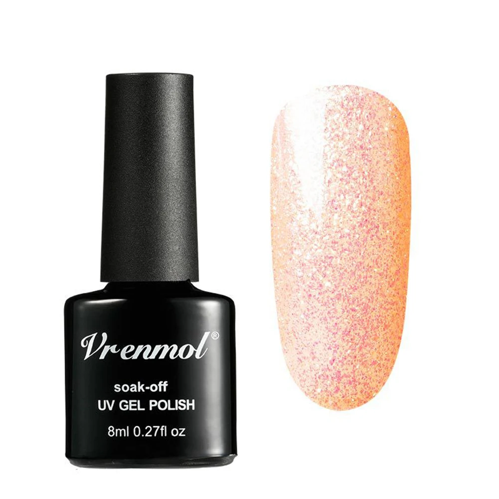 1Pc Glitter Gel Polish Soak Off UV LED Nail Art Varnish Shining Long Lasting Base Suitable to apply on UV gel nails, acrylic