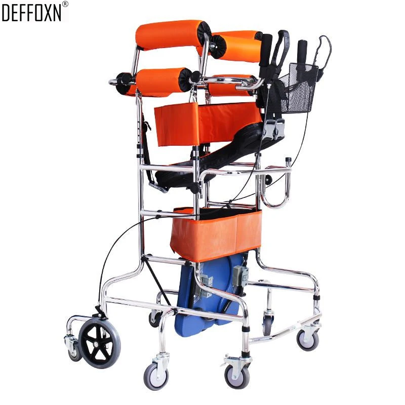 Andador de entrenamiento de rehabilitación hemiplejica, Marco De pie multifuncional para inodoro, ayuda para caminar, antivuelco para ancianos, 6/8 ruedas
