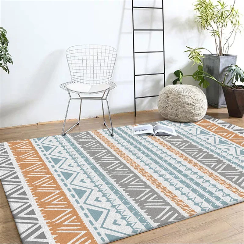 

Mediterranean geometry ethnic Style Home Carpets for Living Room Bedroom Decorate Home Carpet Floor Door Mat Nordic Area Rug Mat