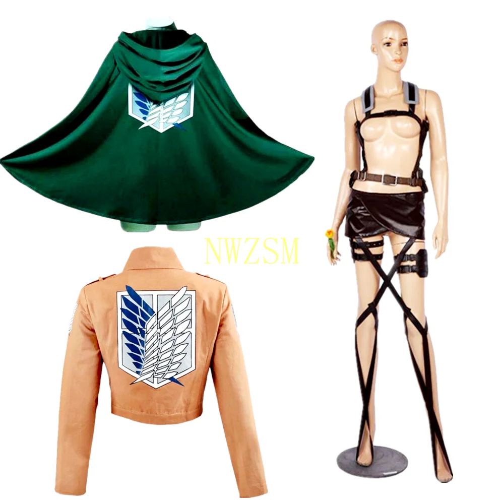 

Attack On Titan Cloak Shingek No Kyojin Scouting Legion Harness Belts Hookshot Adjustable Anime Cosplay Costume