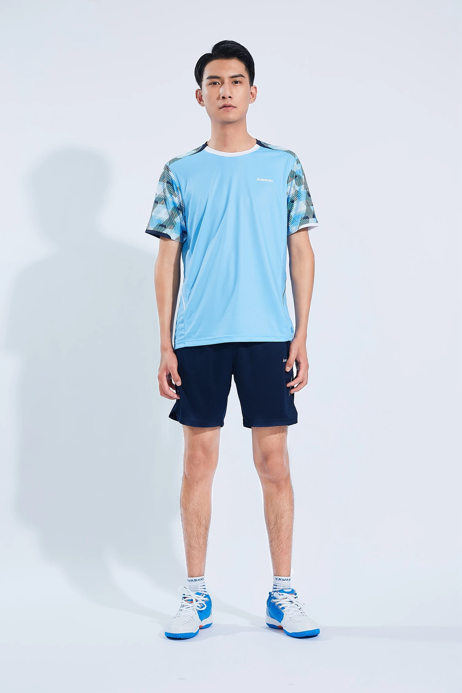 Kawasaki бадминтон рубашки для мальчиков дышащая быстросохнущая футболка мужские