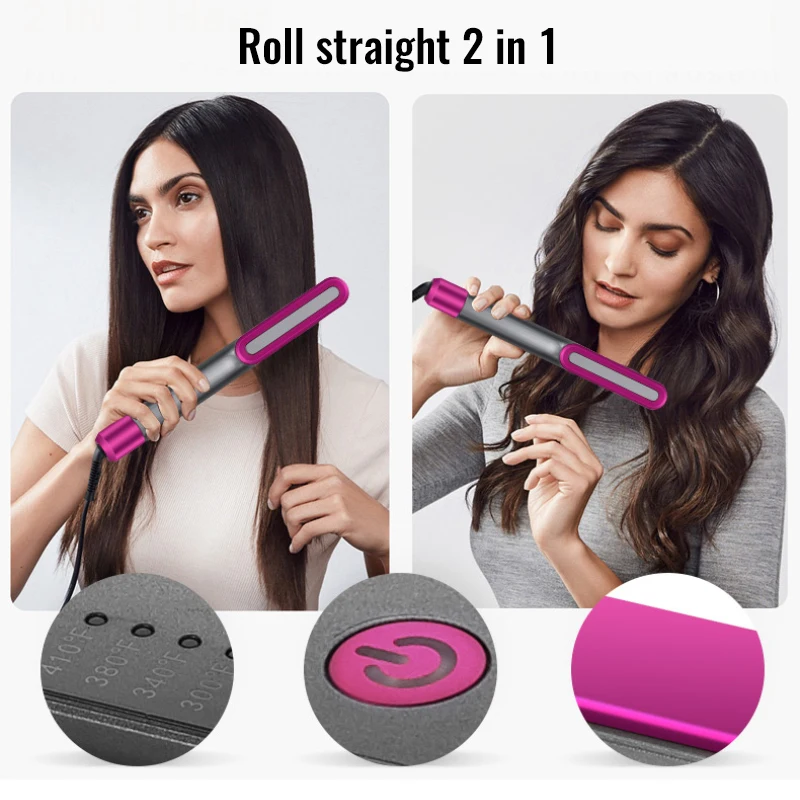 

RESUXI Electric Hair Straightener Quick Preheating Heating Plate Straightening Dual-use Steam Hair Salon Beauty Styling Tool