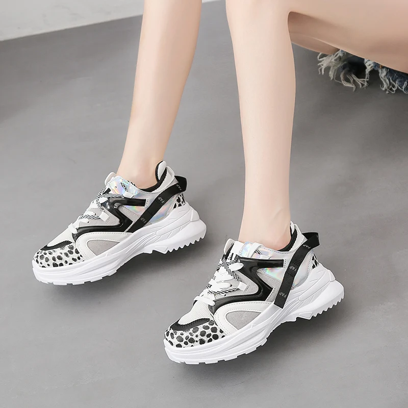 Женские кроссовки на толстой подошве удобная дышащая Спортивная обувь для бега