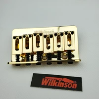 wilkinson electric guitar fixed bridge string thru bridge steg tailpiece string spacing 10 5mm wof01 gold
