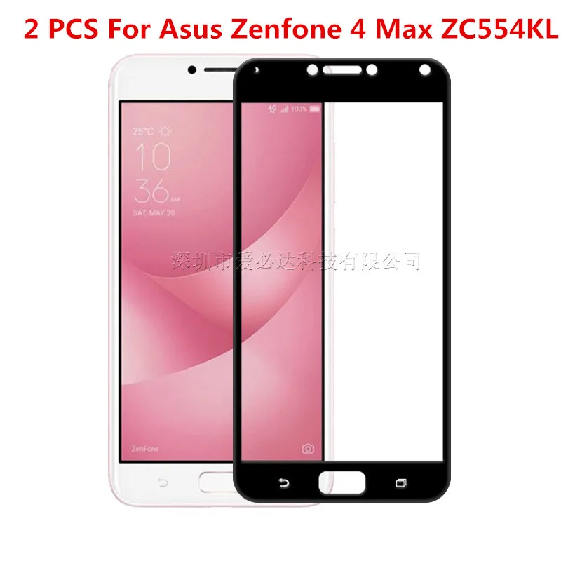 

2 шт. закаленное стекло Asus Zenfone 4 Max ZC554KL защита для экрана Asus Zenfone 4 Max ZC554KL X00ID ZC 554 KL стекло полное покрытие