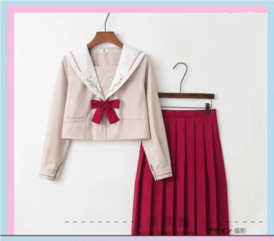 Школьная форма Jk светло розового цвета милый Повседневный матросский костюм для