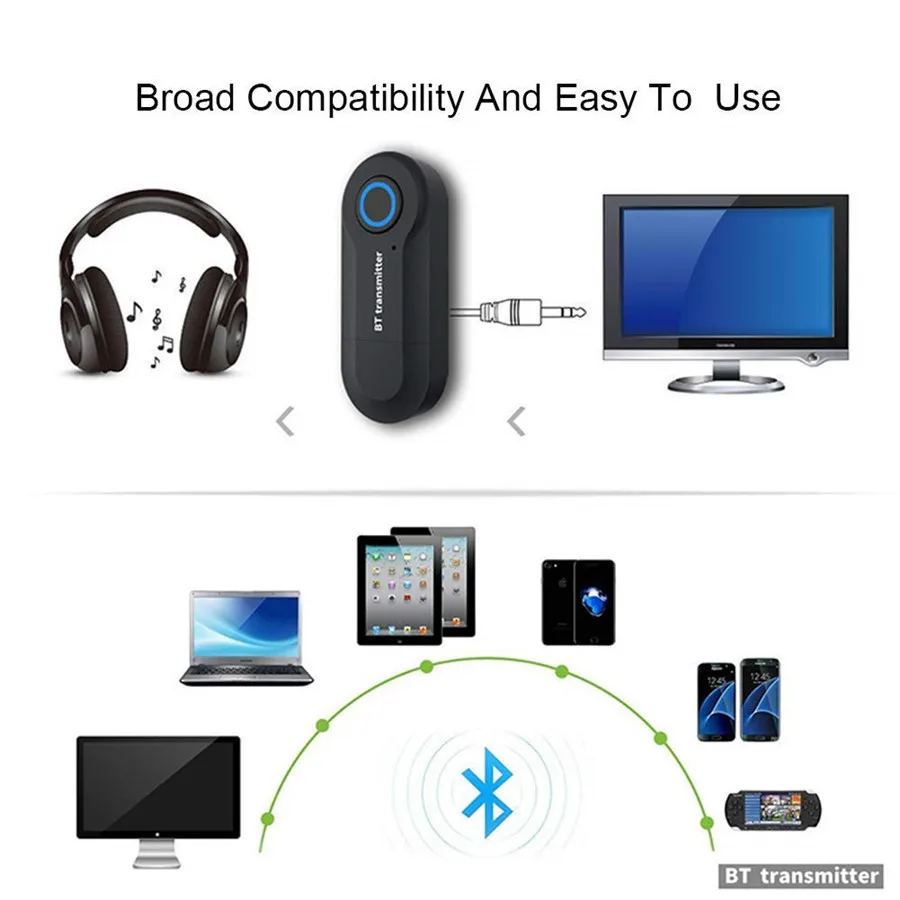 CRDC Bluetooth Audio Transmitter 3.5mm AUX Jack RCA 4.2 USB Wireless Adapter For TV PC Speaker Headphone | Электроника