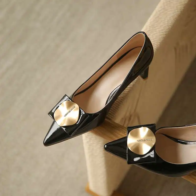 

Vichelo Hot 2021 limited customization high heels pointed toe shoes women office lady daily wear cozy shallow slip on pumps L22
